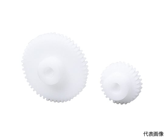 白POM平歯車　形状B1　モジュール1　歯数120　歯幅6mm　穴径Φ8mm