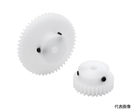 白POM平歯車 S1D 24B*0805 形状B1 モジュール1 歯数24 歯幅8mm 穴径Φ5mm