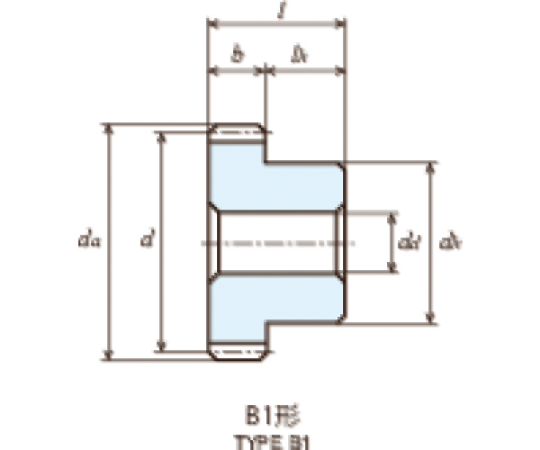白POM平歯車 S1D 34B-0608 形状B1 モジュール1 歯数34 歯幅6mm 穴径Φ8mm