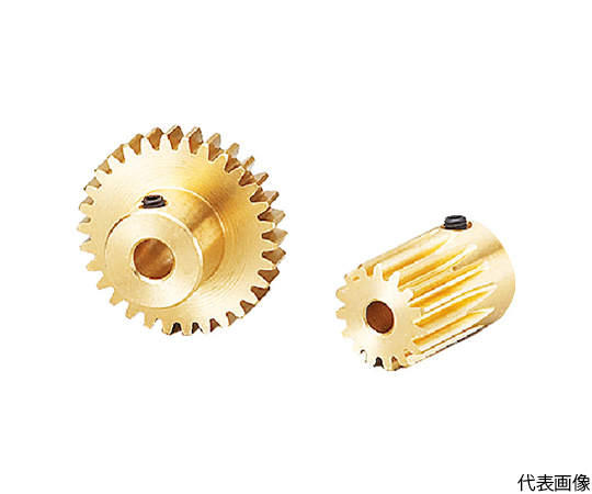 黄銅平歯車 S80B 25B+0705 形状B1 モジュール0.8 歯数25 歯幅7mm 穴径Φ5mm