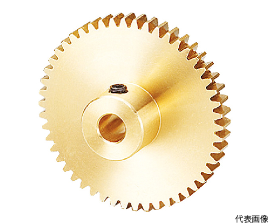 黄銅平歯車 形状B1　モジュール0.8　歯数80　歯幅5mm　穴径Φ8mm