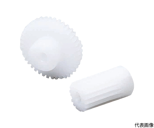 白POM平歯車 S80D 36B-0506 形状B1 モジュール0.8 歯数36