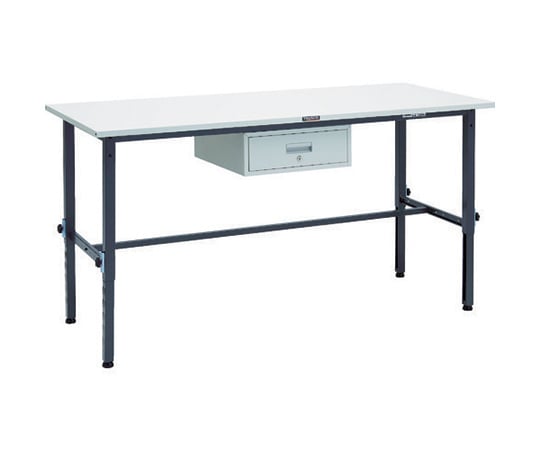 軽荷重作業台高さ調節式（150kg）AEM型 1800X750XH650～950 1段引出付 ダークグレー色