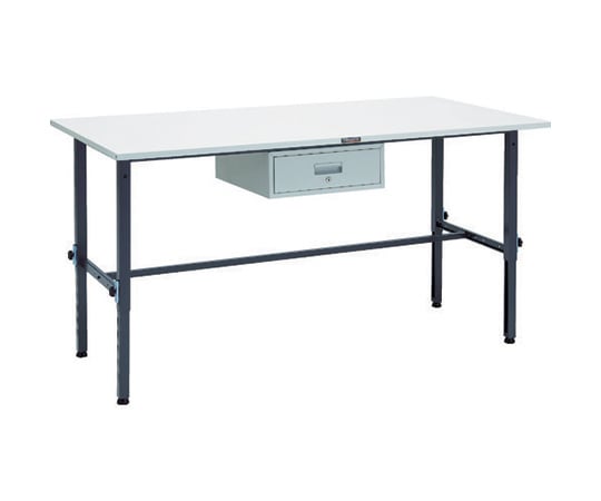 軽荷重作業台高さ調節式（150kg）AEM型 1800X900XH650～950 1段引出付 ダークグレー色