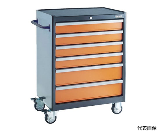 ローラーキャビネット　引出4段　50X1　100X2　150X1　仕切板付