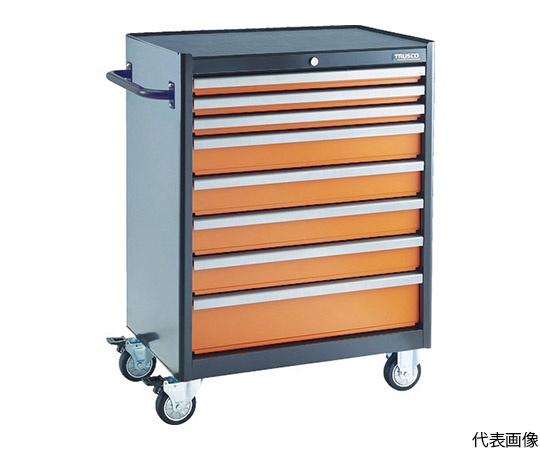 ローラーキャビネット　引出8段　50X3　100X4　150X1　仕切板付