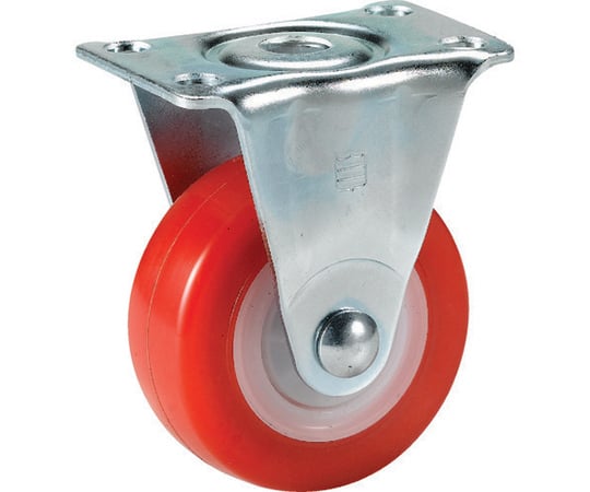 プレート式軽荷重用キャスター　固定　PU　64mm