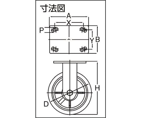 ＳＡＭＳＯＮＧ ステンレスキャスター 固定 エラストマー １５０ｍｍ