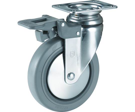 メディカル機器キャスター　自在SP付　エラストマー　75mm