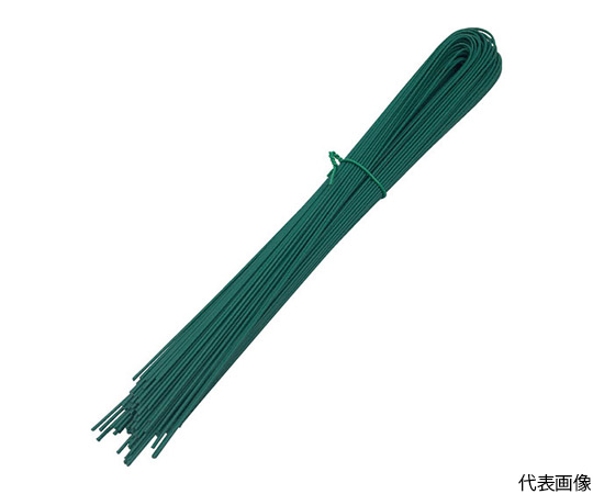 錆びに強いU字被覆結束線　緑色　450mm　約210g