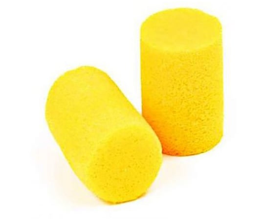 耳栓 再利用可能 PVC 500 黄 1箱（500個入）