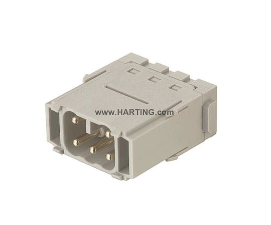 ヘビーデューティパワーコネクタ　Han-Modular　シリーズ　オス　5極　16A　600　V