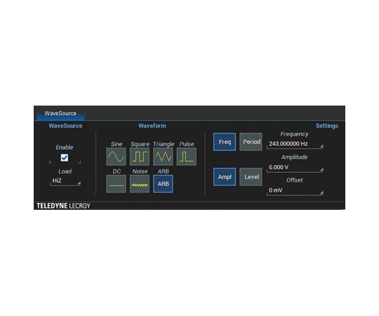 オシロスコープ用ソフトウェア　波形発生器ソフトウェア