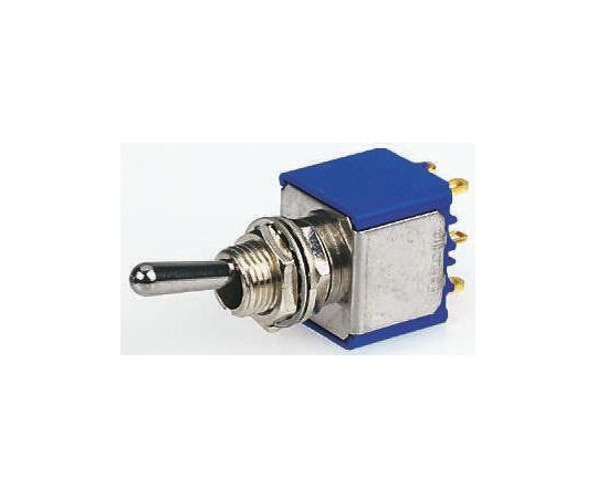 トグルスイッチ　On-Off-On　双極双投（DPDT）　パネルマウント　4　A　@　30　V　dc　ハンダ端子