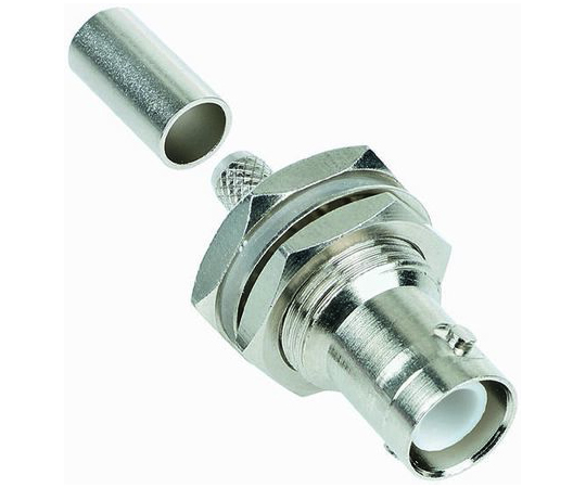 BNCコネクタ　ジャック　50Ω　パネルマウント　圧着タイプ