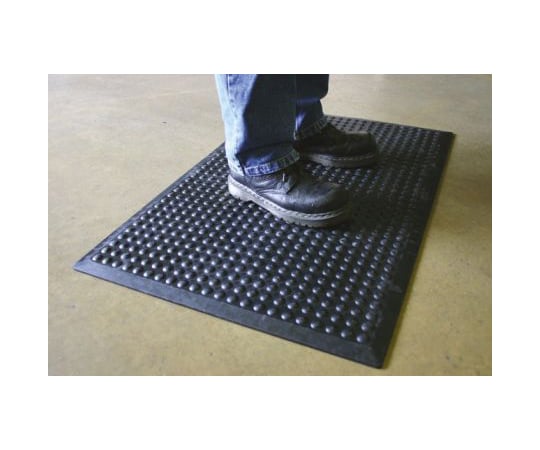 疲労軽減マット　ゴム　固体　14mm　黒　1.2m　x　900mm
