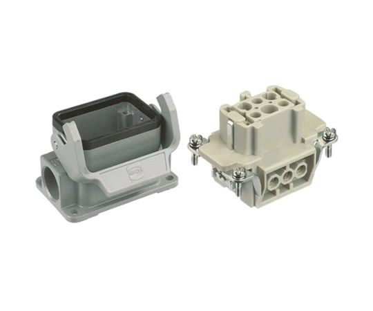 ヘビーデューティパワーコネクタ　パネルフィードスルーセット　メス　6極　16A　500　V