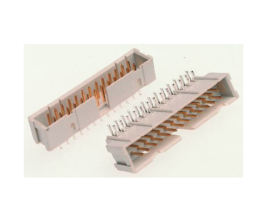 基板接続用ヘッダ　アンプラッチ　10極　2.54mm　2列　ライトアングル
