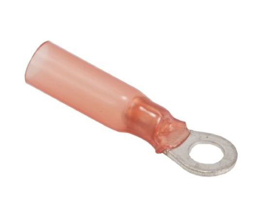 絶縁 丸形圧着端子 DuraSealシリーズ スタッド径：M5 赤 22AWG to 18AWG 1箱（1000個入）