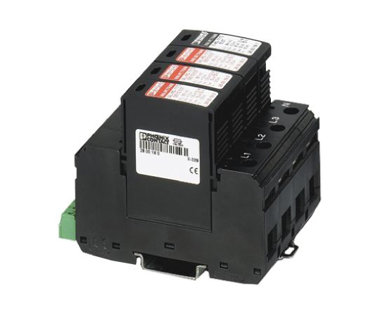サージプロテクタ　50kA　250　V　ac　DINレール　99　x　71.2　x　77.5　mm