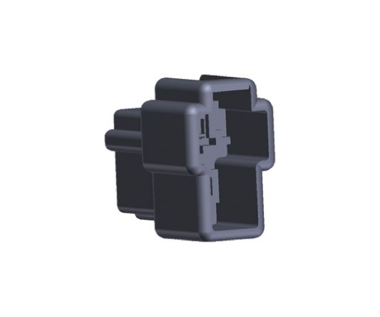 圧着カバー 2極 黒 1袋（50個入）