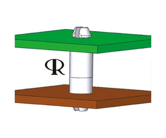 基板ポスト 本体高さ25.4mm ナイロン PCB穴径3.18mm シャーシ穴径3.18mm 1袋（40個入）