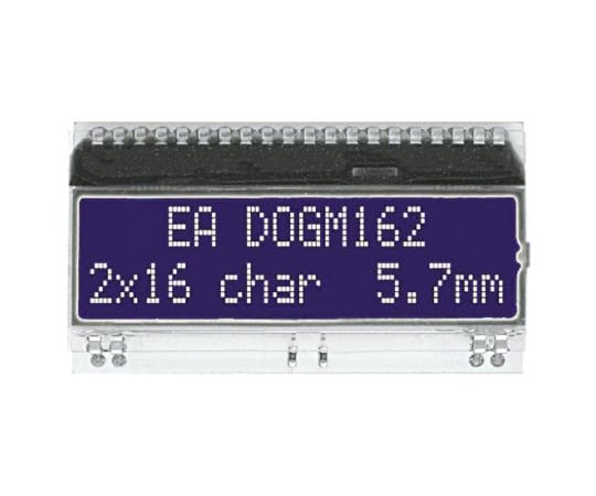 PoEスイッチHAT　Raspberry　Pi用　透過型　英数字　青　2列16文字x16　char