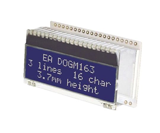 PoEスイッチHAT Raspberry Pi用 透過型 英数字 青 3列16文字x16 char 1箱（36個入）