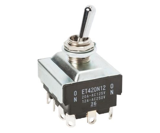 Copal　Electronics　トグルスイッチ　ラッチ　4PST　パネルマウント　15　A　@　250　V　ac、25　A　@　125　V　ac