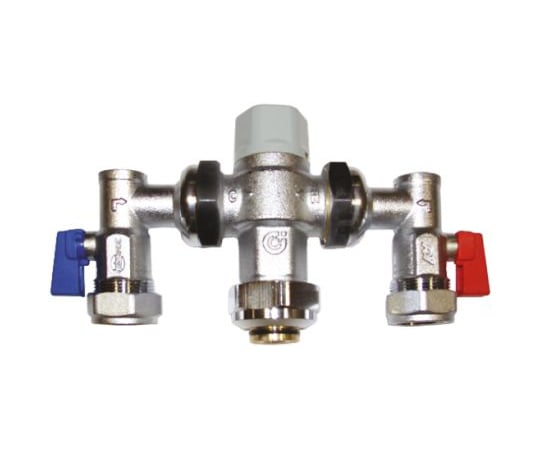 サーモスタティック洗面所バルブ　真鍮　22mm　圧縮