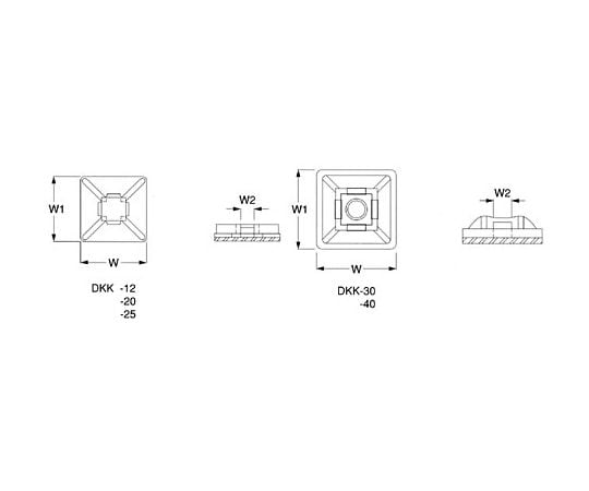 粘着式固定具　100個入