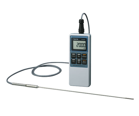 JCSS校正証明書付 精密型デジタル標準温度計/低温センサ（スリーブ）付き SK-810PT/S810PT-50
