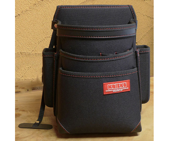 腰袋　3段　超軽量600D　生地ブラック