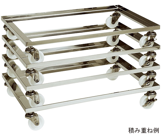 容器専用ステンレス台車　角型（アングルタイプ）　CCL-6D