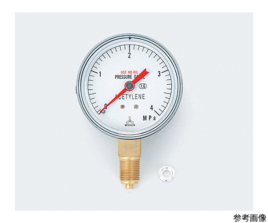 アセチレン調整器用ゲージ