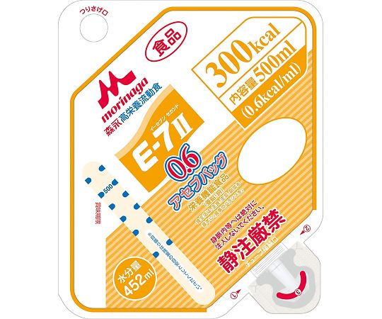 高栄養流動食 E-7Ⅱ0.6アセプバッグ（500）1箱（16袋入） 644614