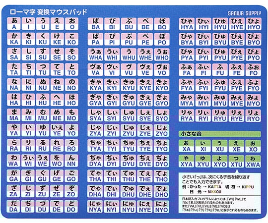 ローマ字変換マウスパッド