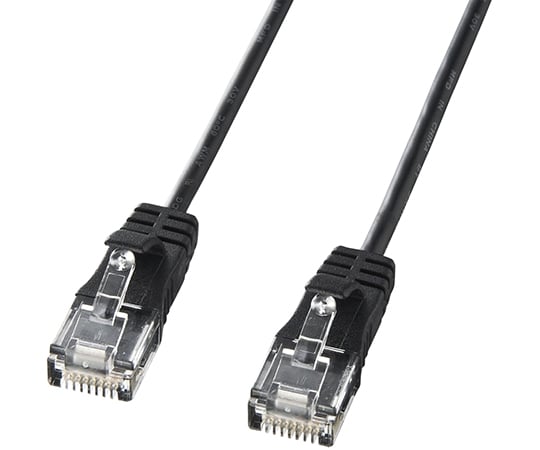 カテゴリ6準拠　極細LANケーブル　ブラック　7m