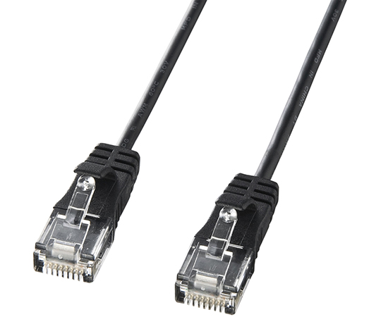 カテゴリ6準拠　極細LANケーブル　ブラック　10m