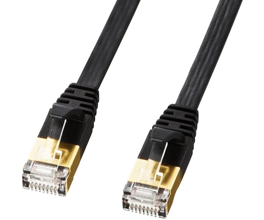 CAT7ウルトラフラットLANケーブル　5m　ブラック