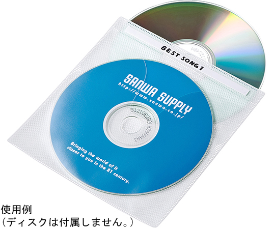 DVD CD不織布ケース ホワイト FCD-FN100WN