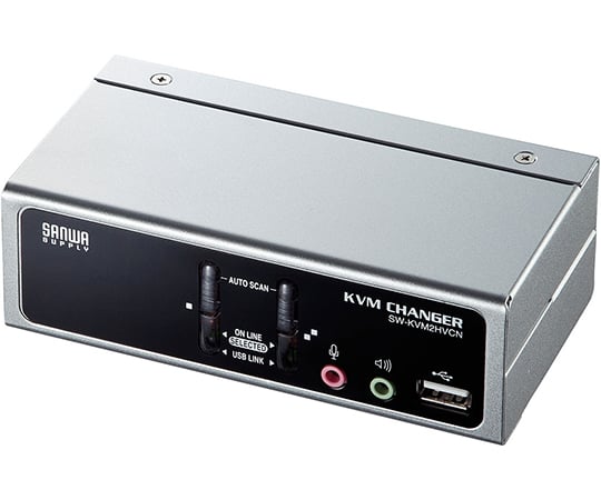 USB　PS/2コンソール両対応　パソコン自動切替器　2：1