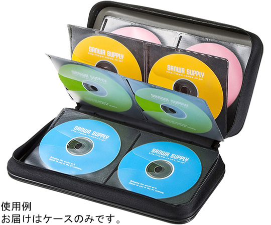DVD CDセミハードケース 96枚収納 ブラック FCD-WL96BK