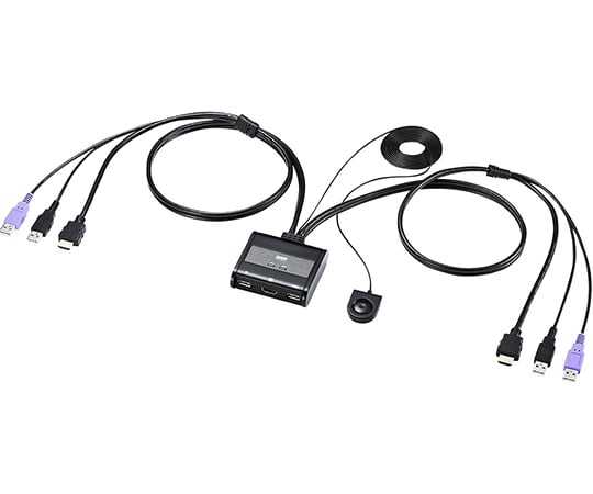 HDMI対応　手元スイッチ付きパソコン自動切替器　2：1
