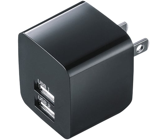 USB充電器　2ポート　合計2.4A　ブラック