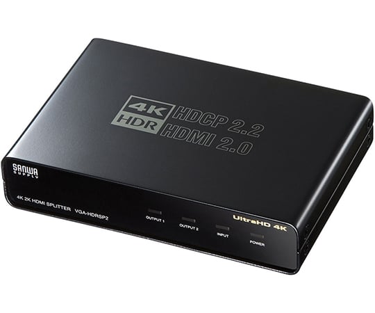 4K/60Hz HDR対応 HDMI分配器 2分配 VGA-HDRSP2