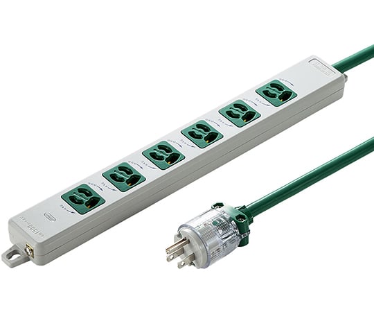 医用接地プラグ付き電源タップ　TAP-HPM6-3G