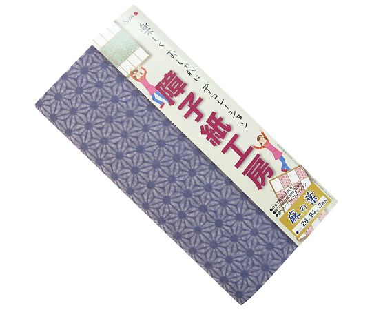 障子紙工房 麻の葉 錆桔梗 1巻（3枚入）