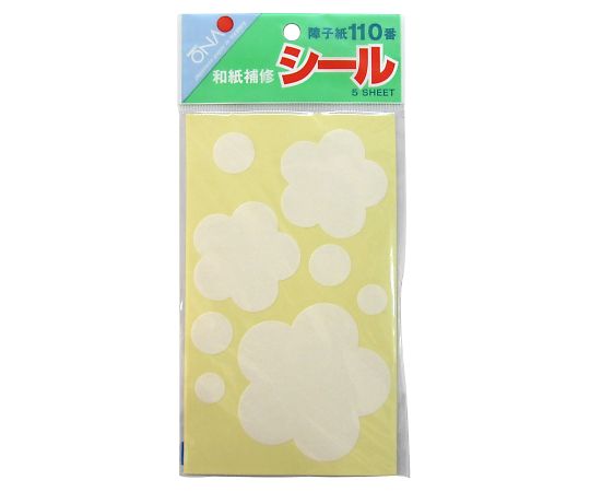 和紙補修シール うめ白 1セット（5枚入）