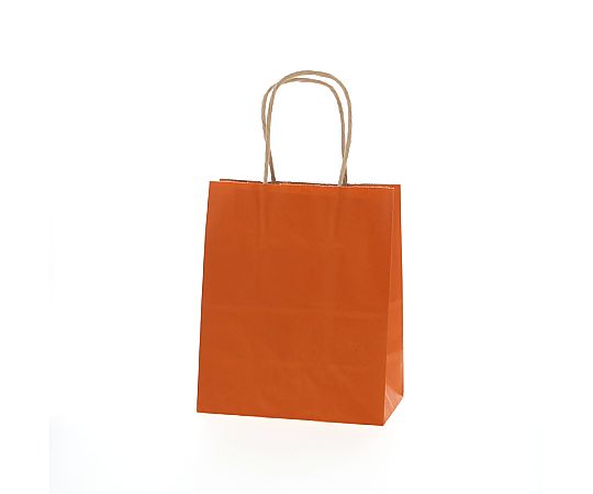 手提げ紙袋　25チャームバッグ　21-12　未晒　オレンジC　50枚